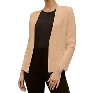 MM Lafleur New York Women’s M Petite Cardigan The Woolf Jardigan Jacket Beige